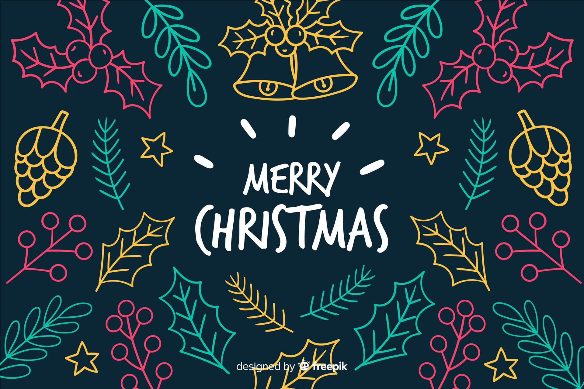 Hand drawn christmas background christmas background clipart
