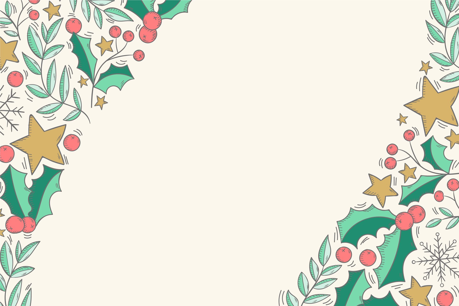 Hand drawn christmas background excellent image