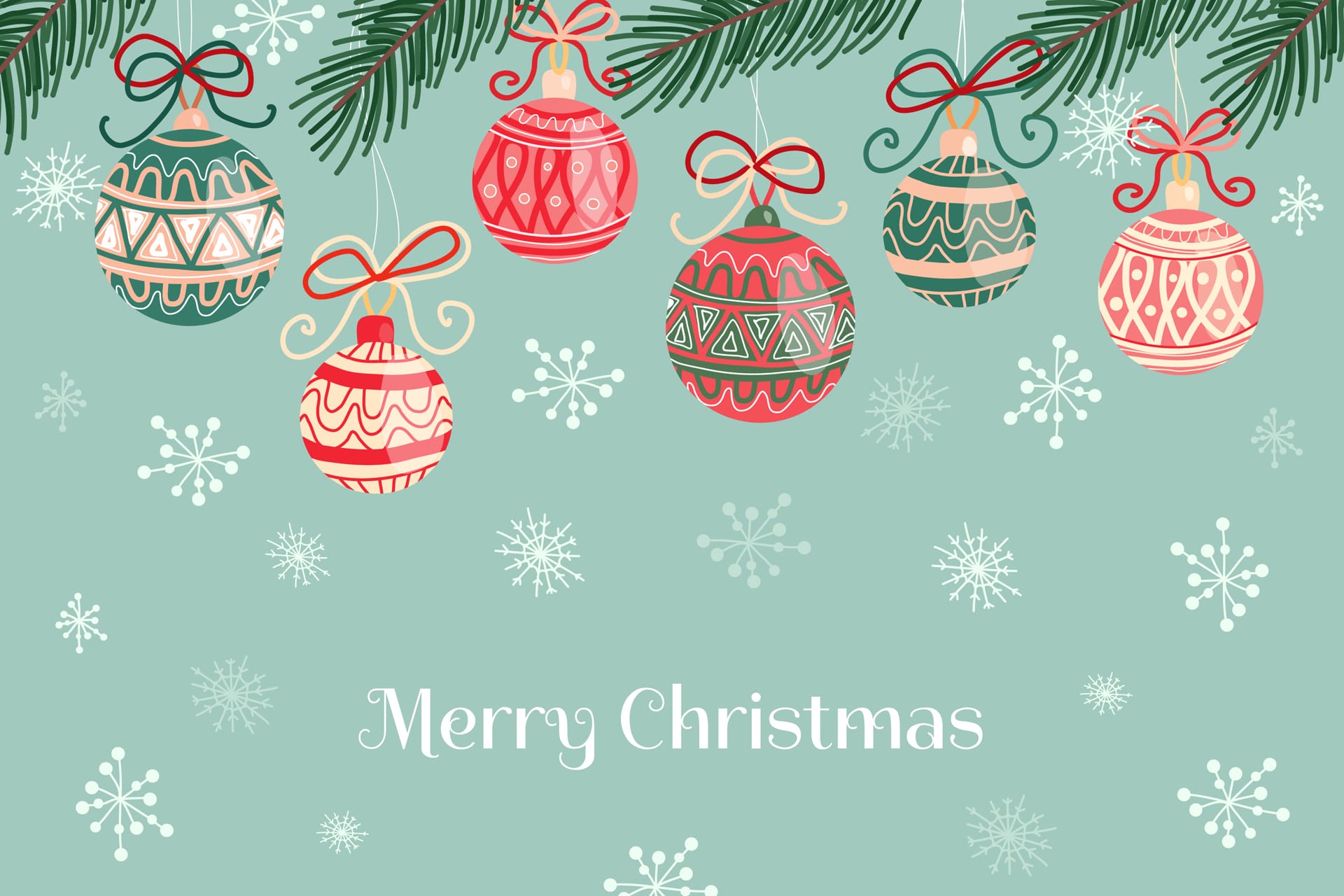 Winter background wth ornaments christmas background clipart