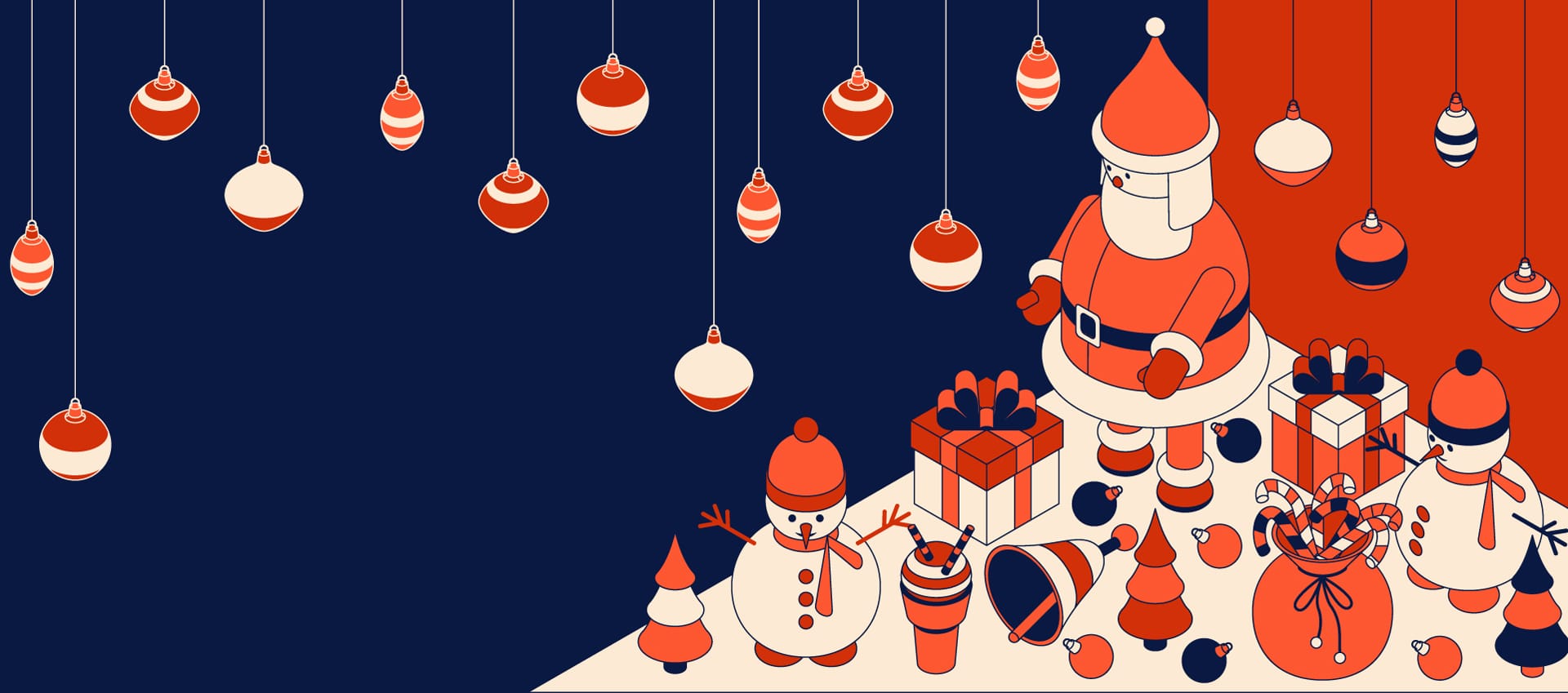 Christmas background with isometric cute toys picture