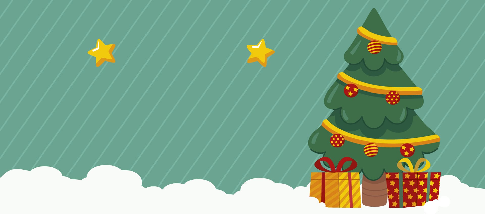 Flat business christmas banner template image