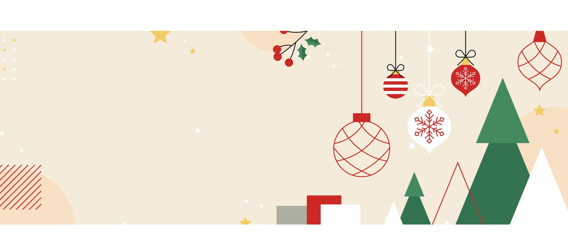 Flat christmas horizontal banner set image