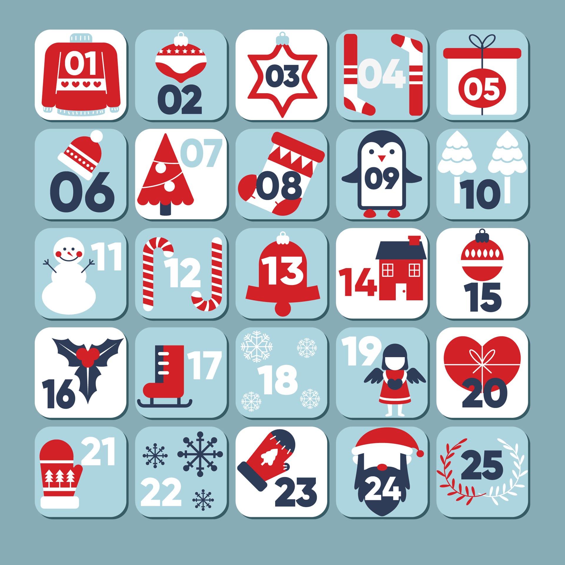 Christmas calendar simple advent calendar