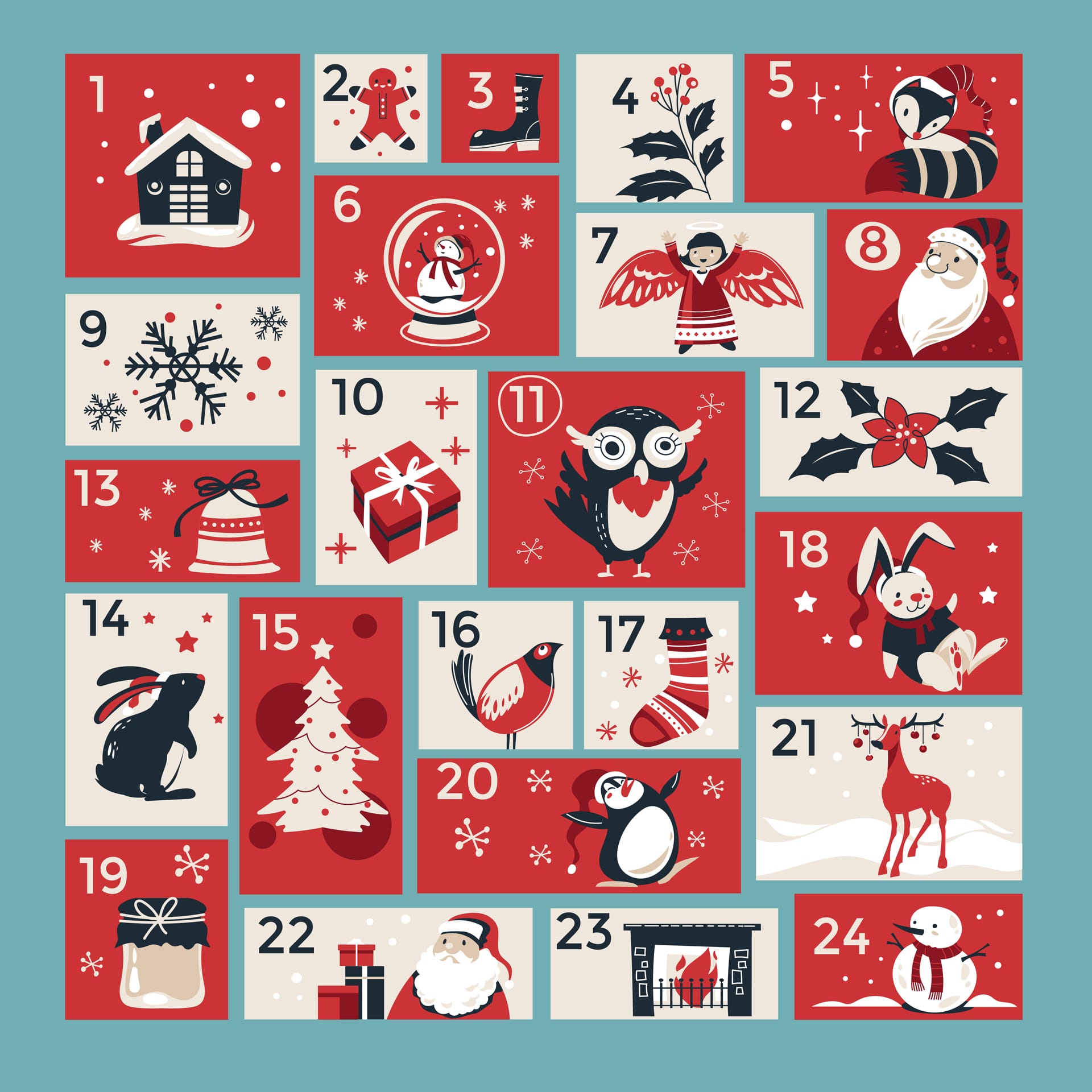 Xmas advent calendar new christmas calendar