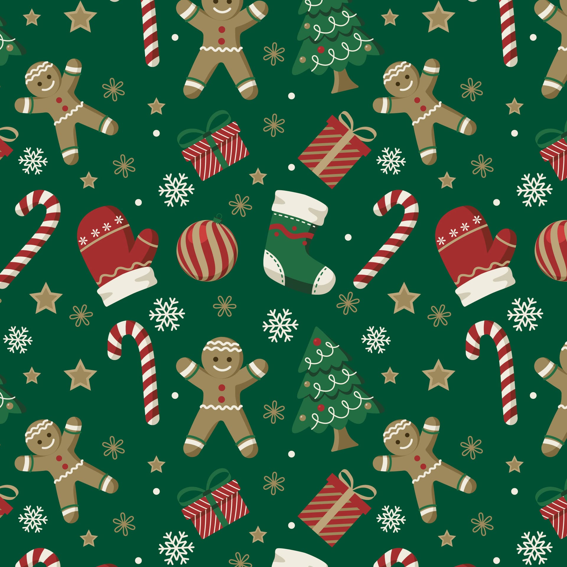 Flat christmas season pattern design image