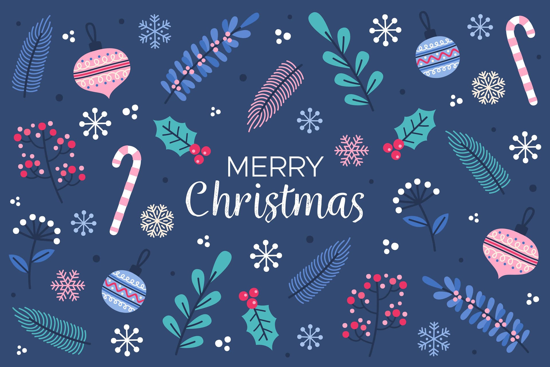 Hand drawn christmas background picture