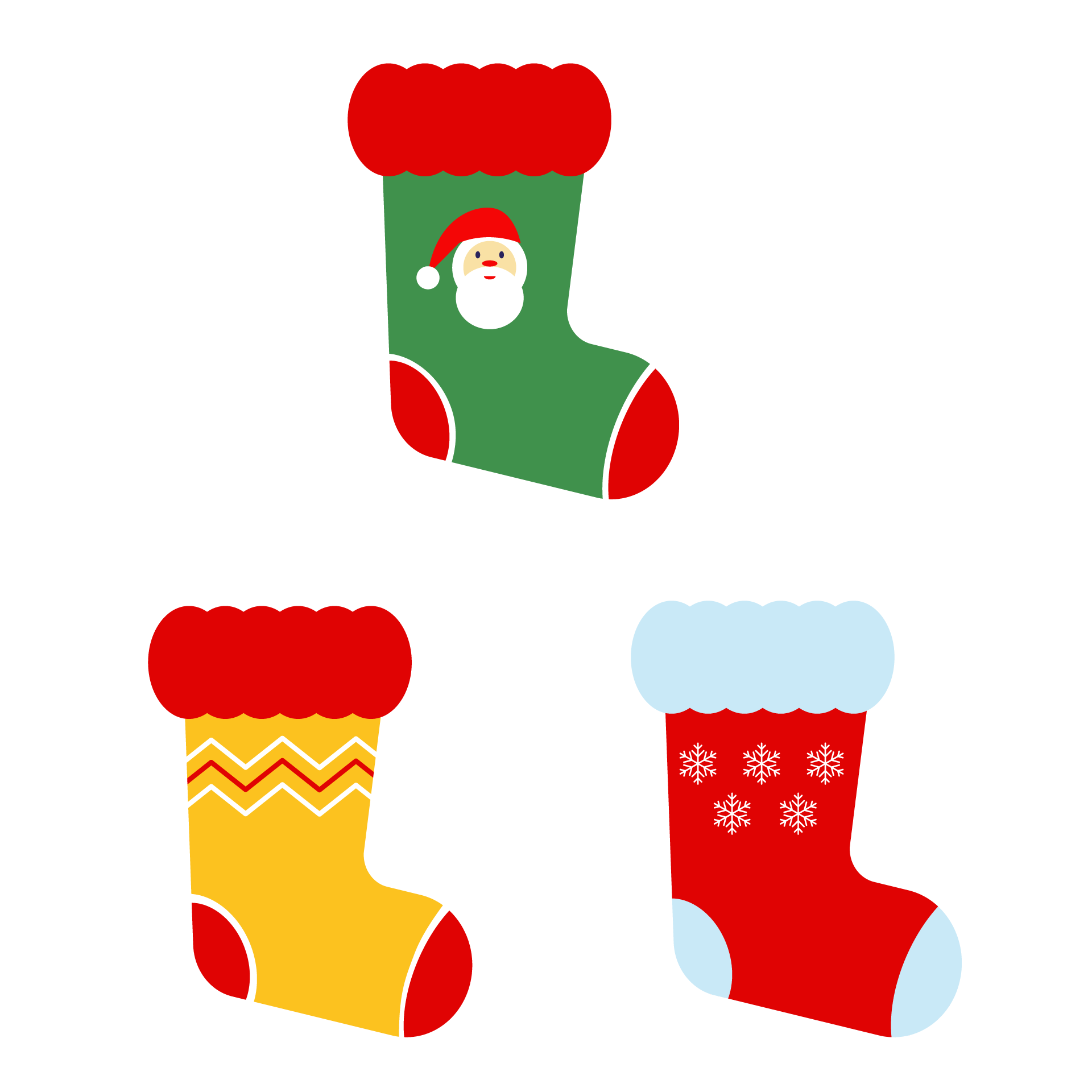 Collection christmas holiday decorations illustrations balanced image