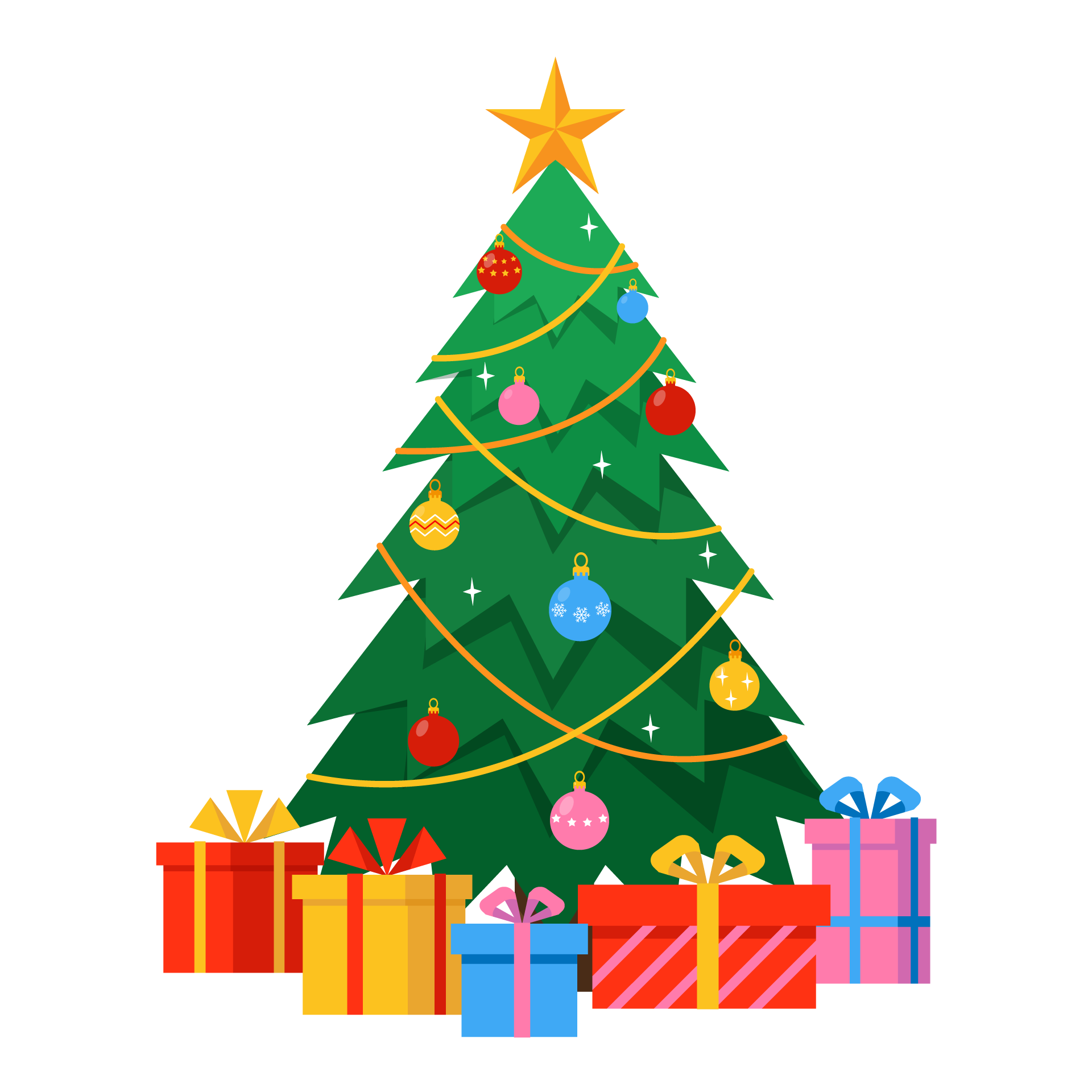 Collection christmas holiday decorations illustrations colorful image