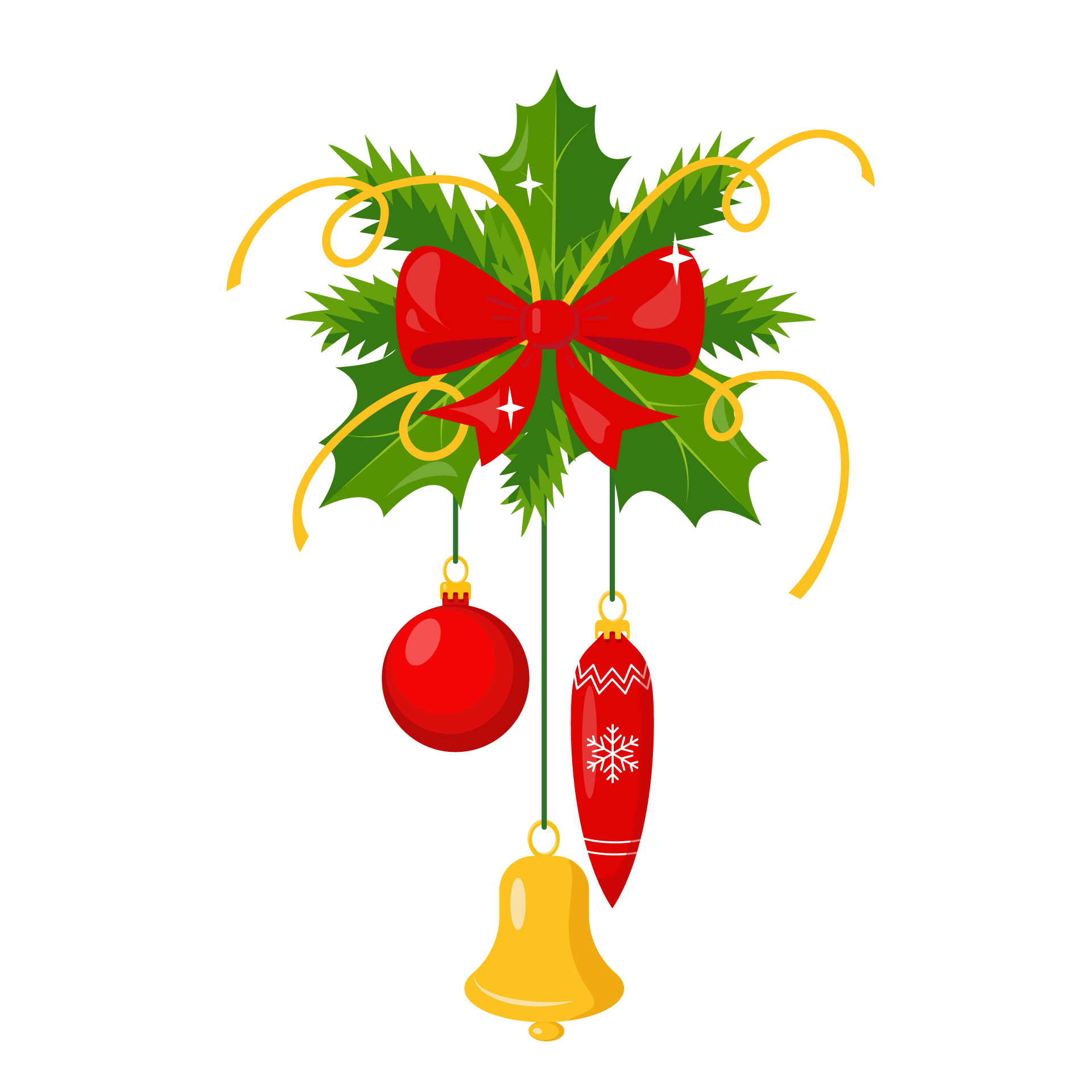 Collection christmas holiday decorations illustrations excellent image