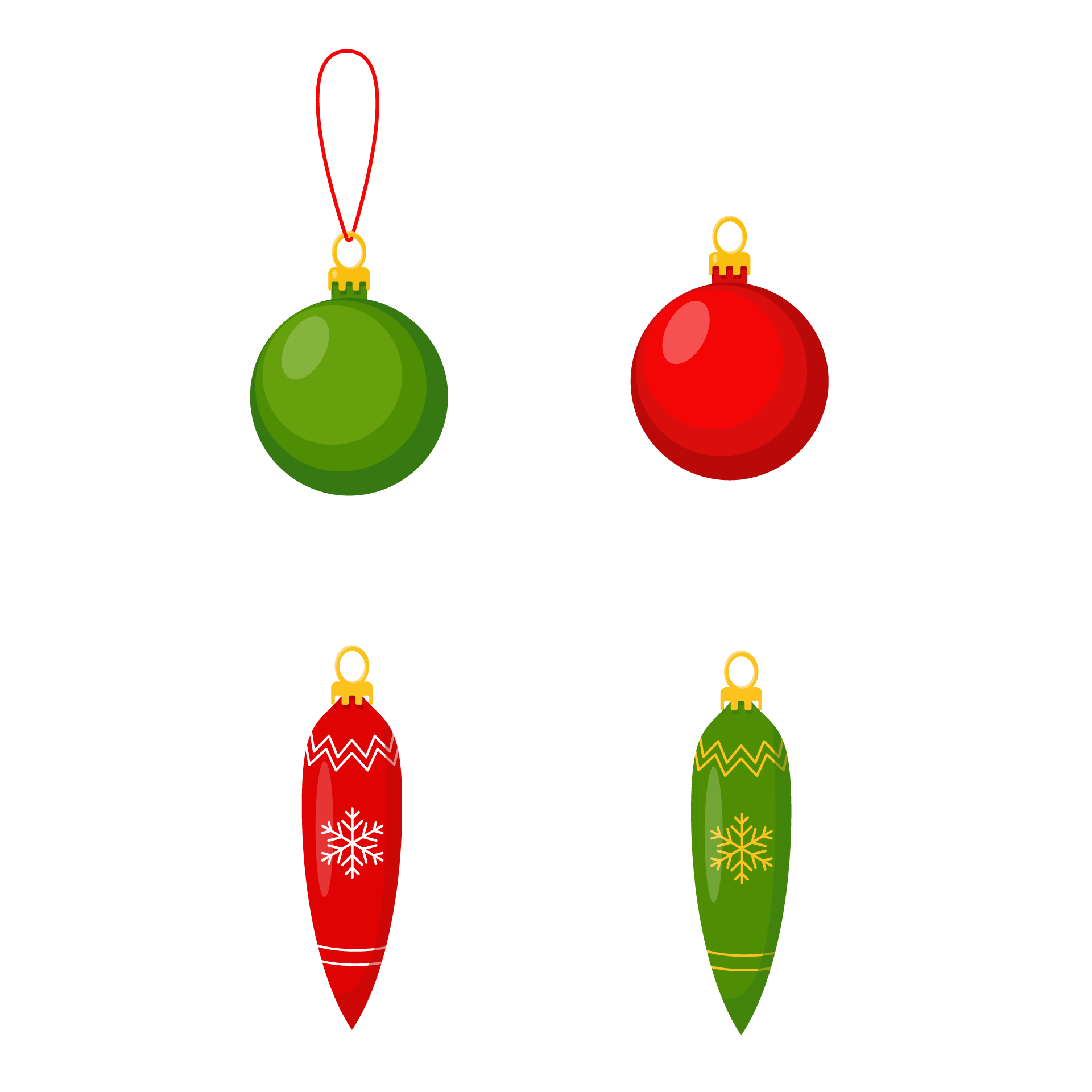 Collection christmas holiday decorations illustrations excellent picture