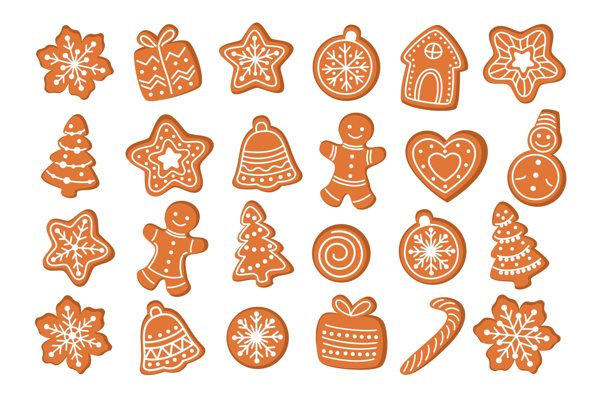 Christmas clipart big set christmas gingerbread