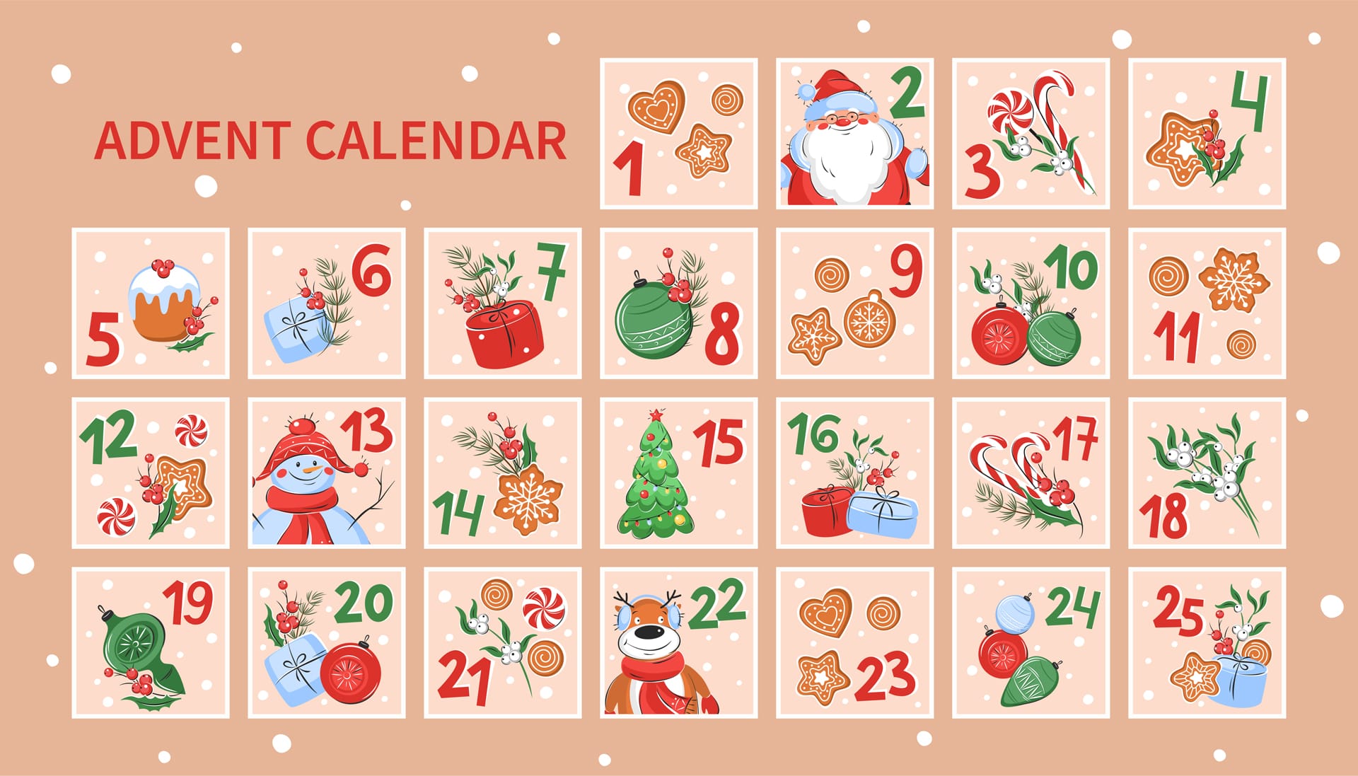 Christmas clipart christmas advent calendar kids