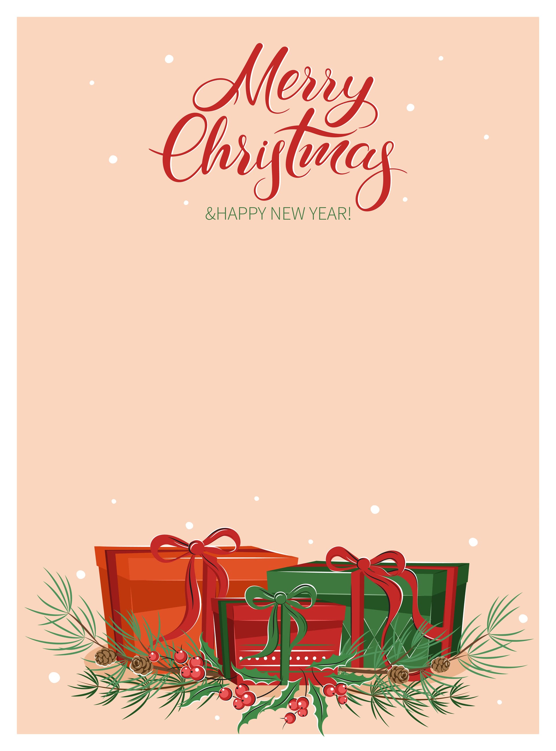 Letter blank greeting letter merry christmas happy new year image