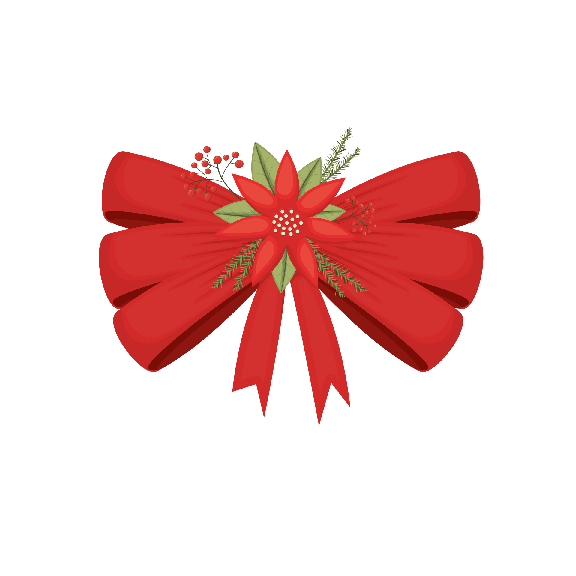 Christmas ribbon realistic image christmas ribbon png