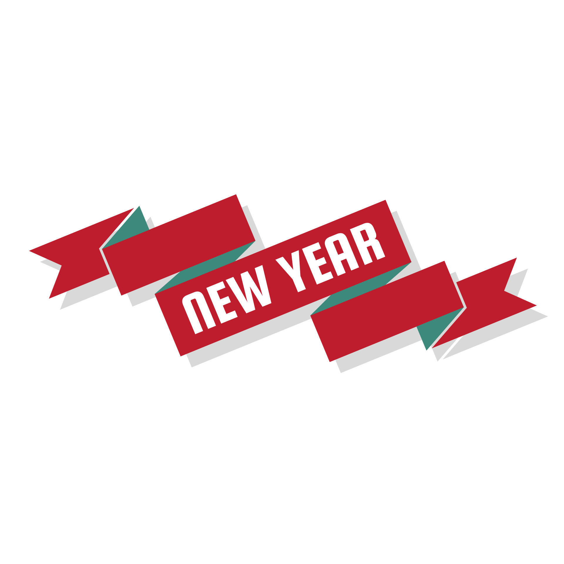 Christmas ribbon with decoration bright image