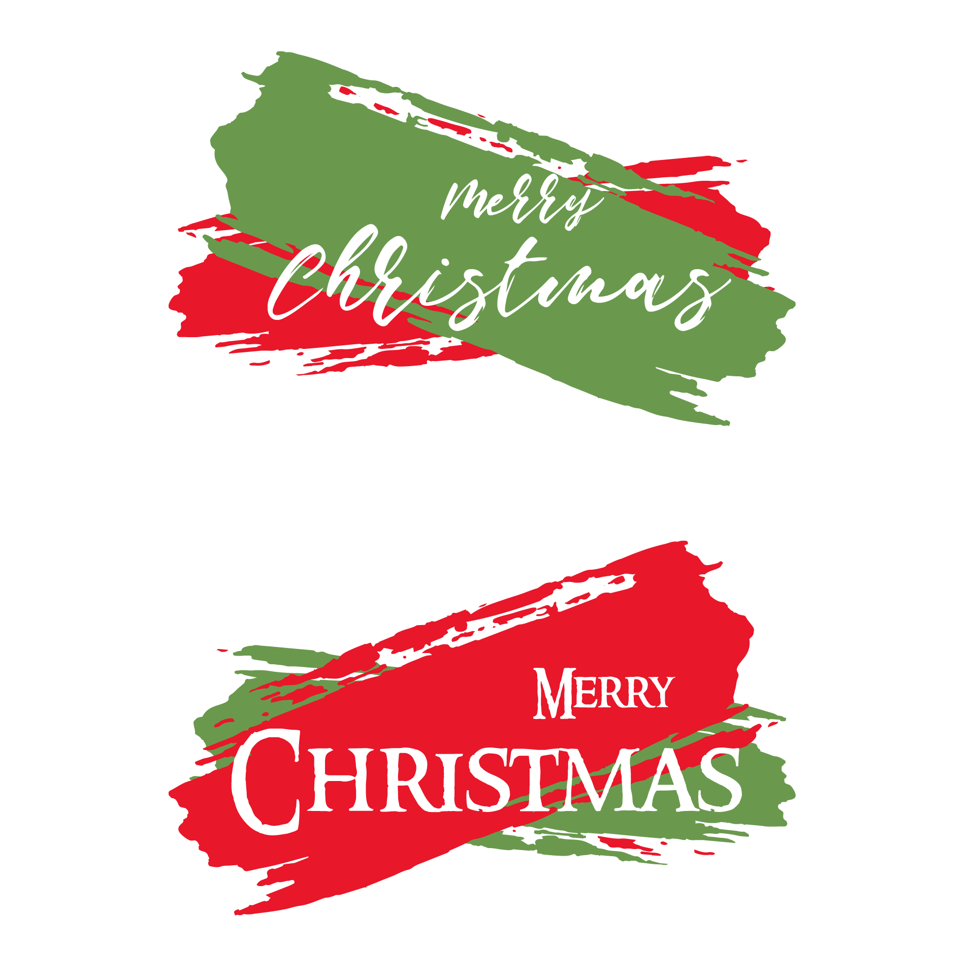 Merry christmas lettering brush image