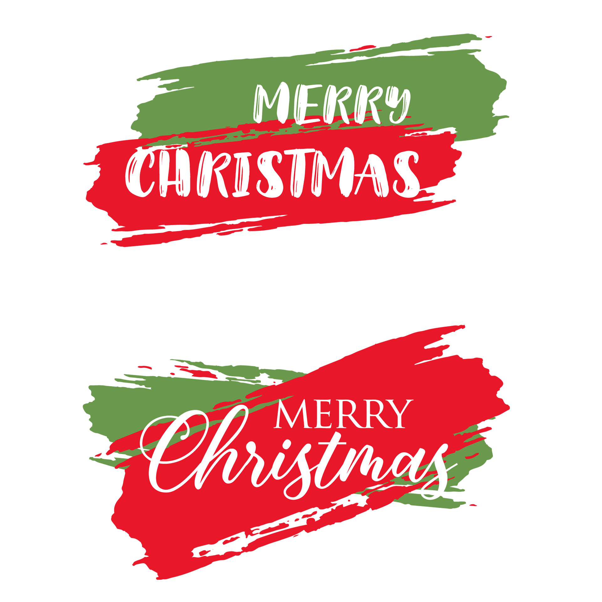 Merry christmas lettering brush picture