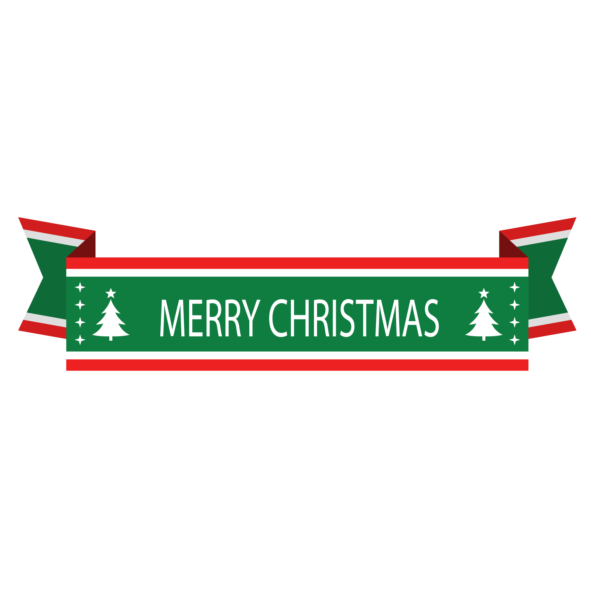 Set decorative christmas ribbons flat design excellent image