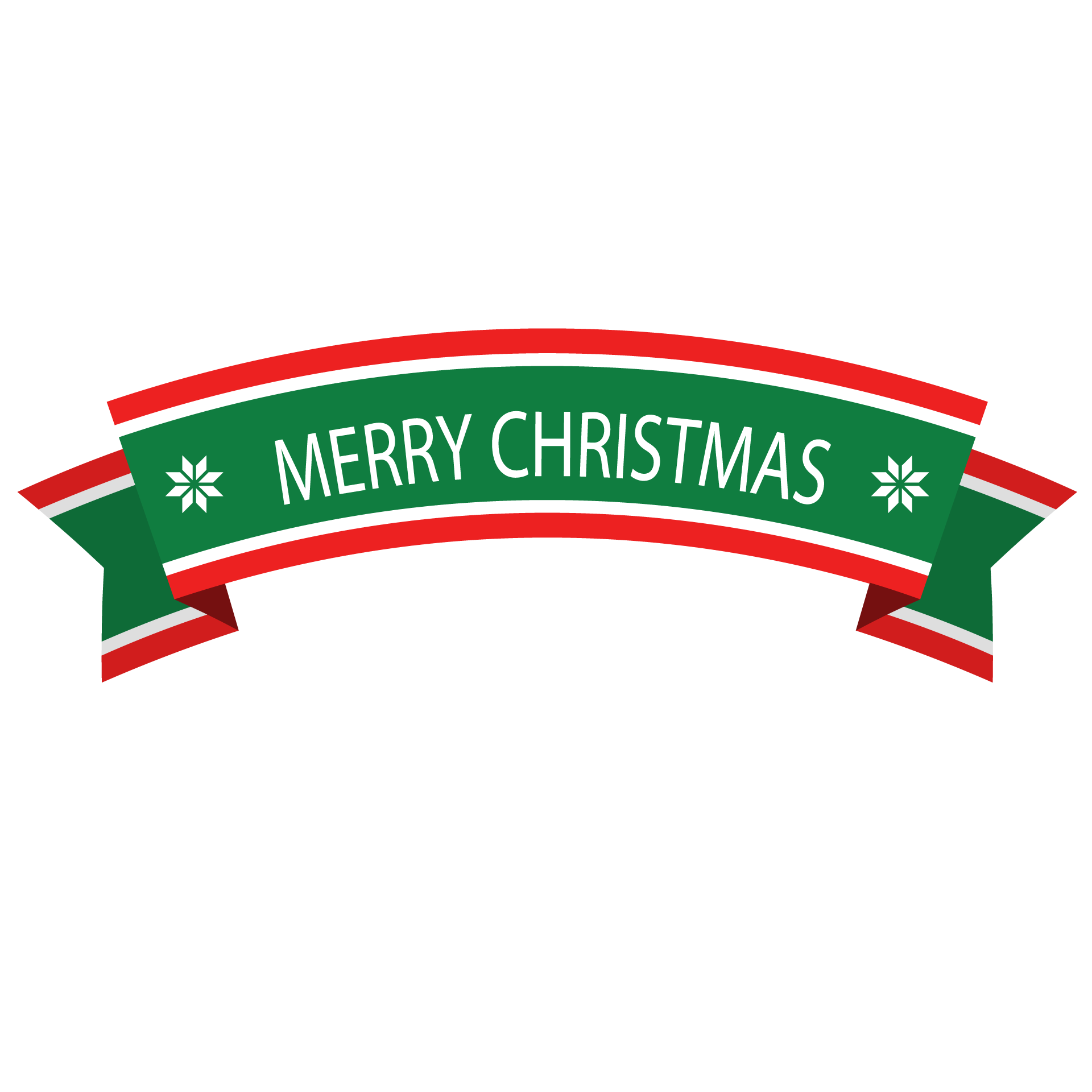 Set decorative christmas ribbons flat design image