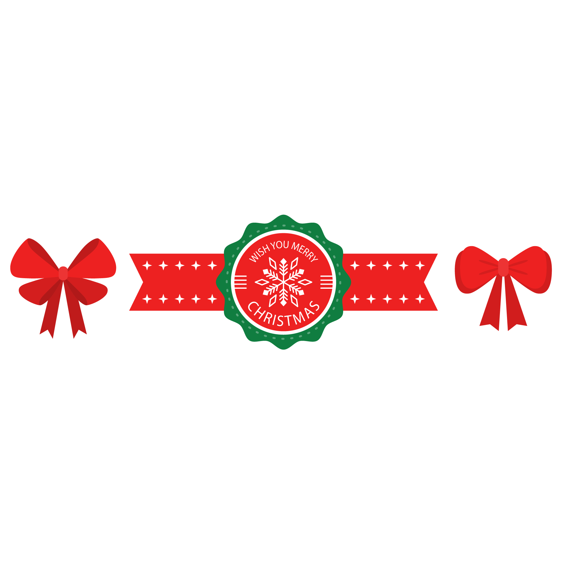Set decorative christmas ribbons flat design picture