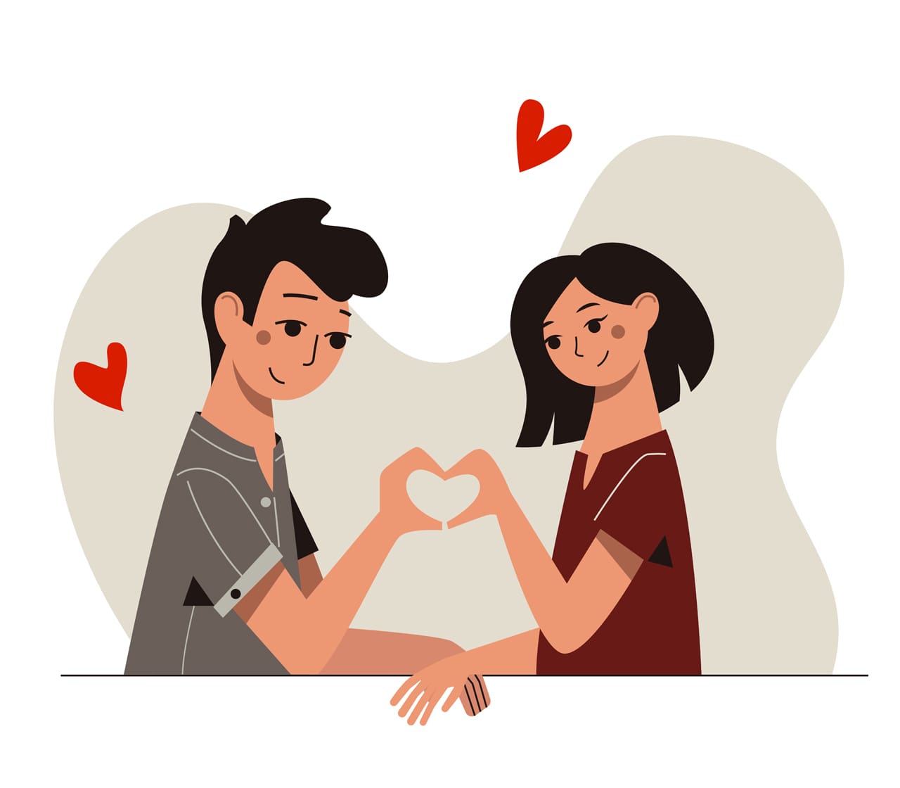 Couple clipart couple young people love hand drawing sketch