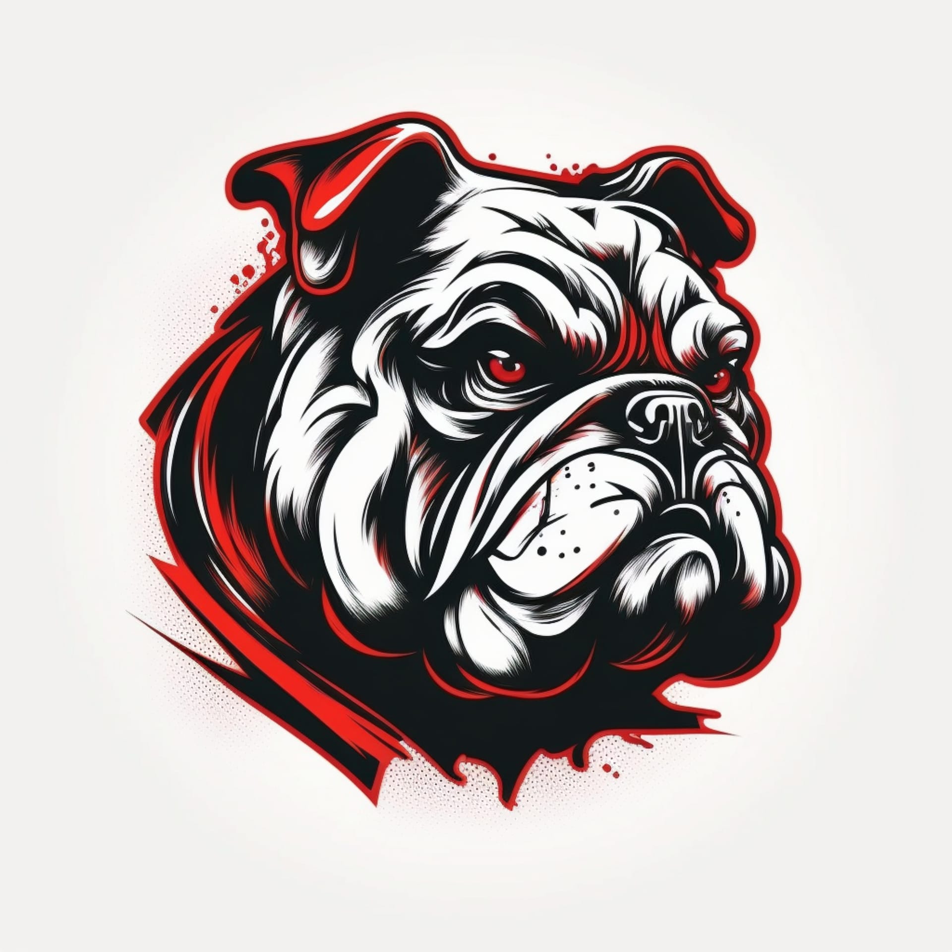 Cute dog clipart bulldog logo illustration picture