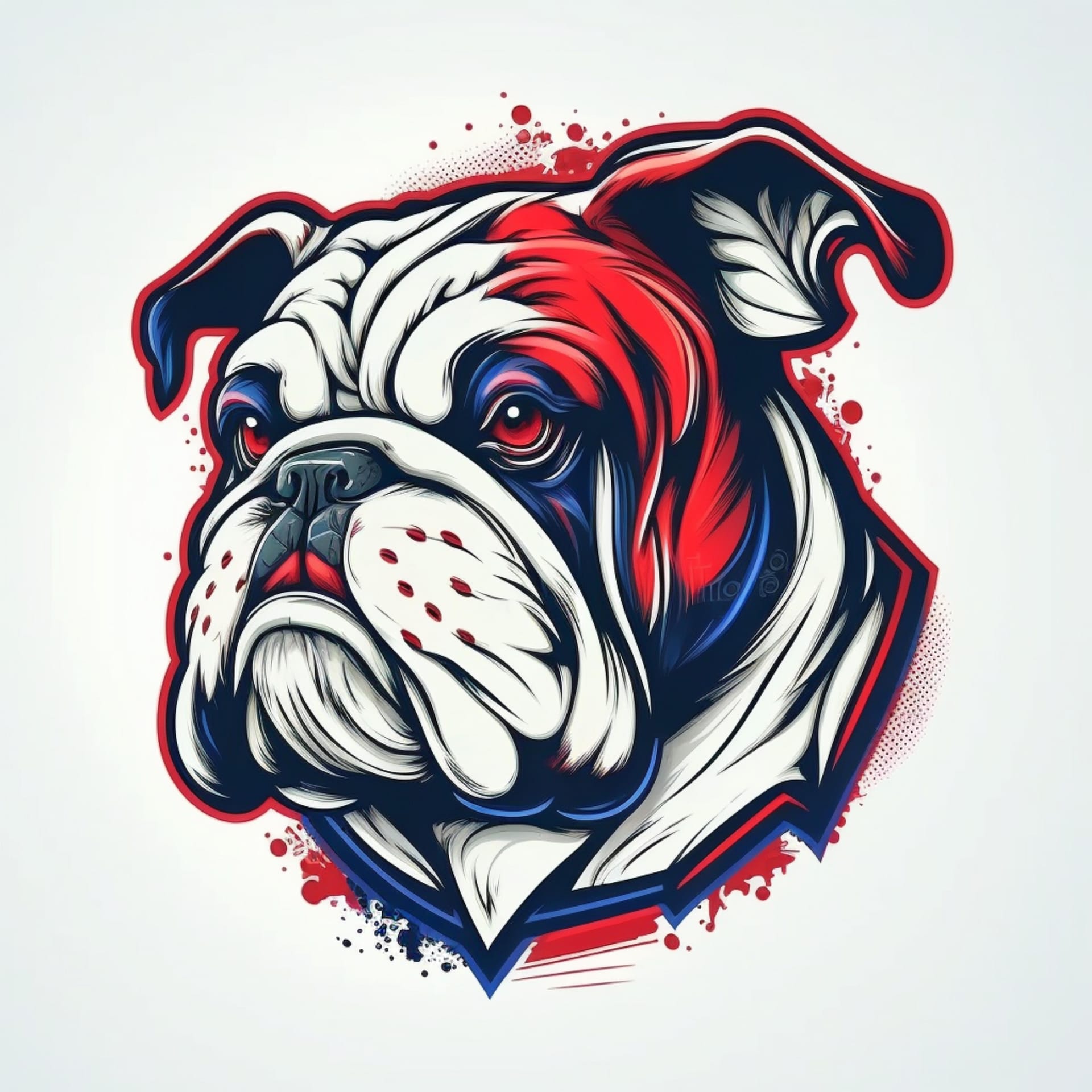 Cute dog clipart bulldog logo illustration
