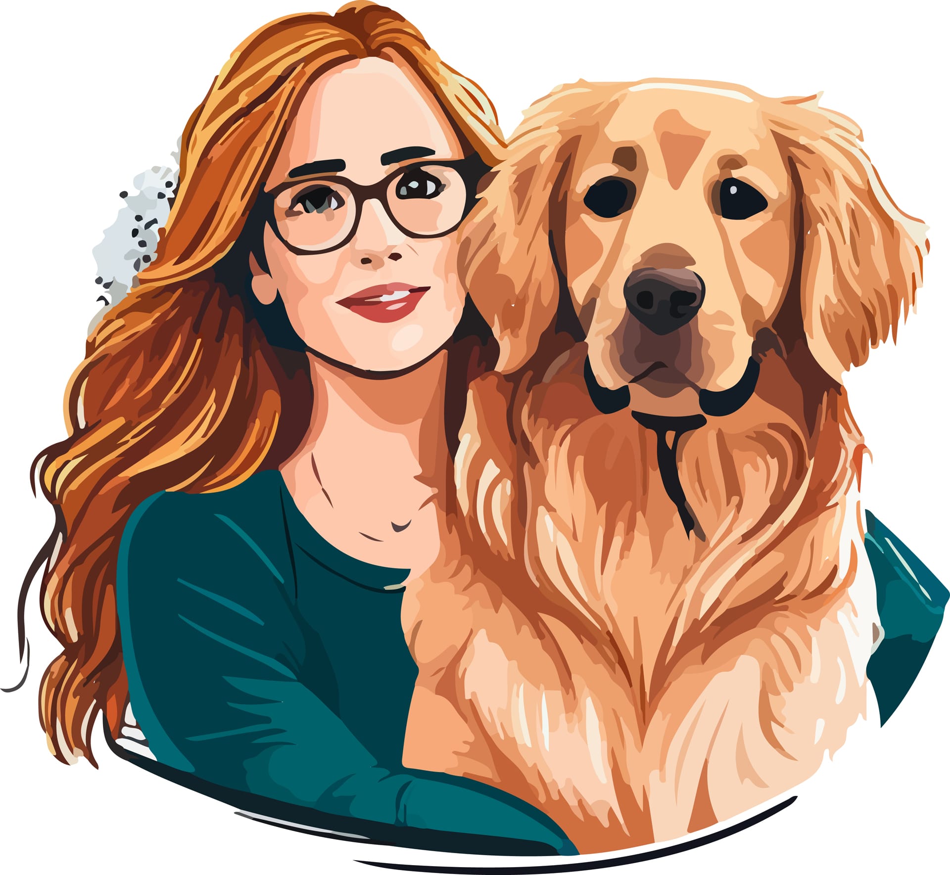 Cute dog mom illustration excellent picture