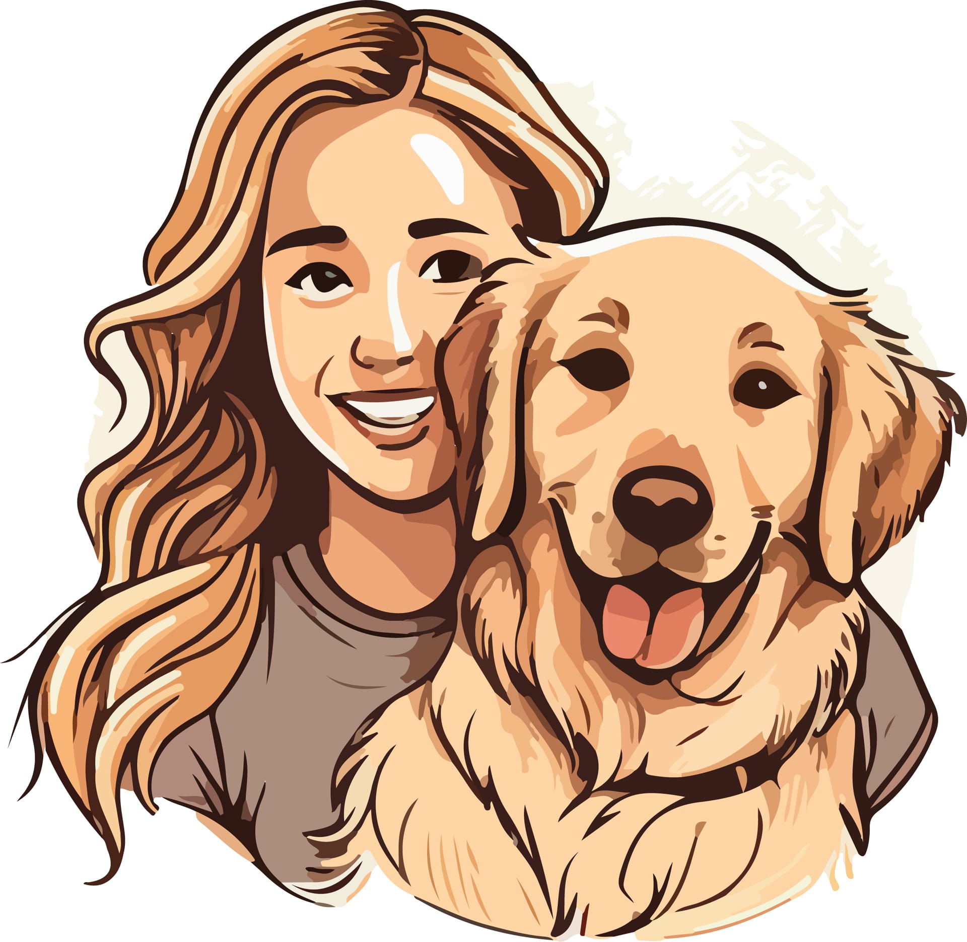 Cute dog mom illustration nice image