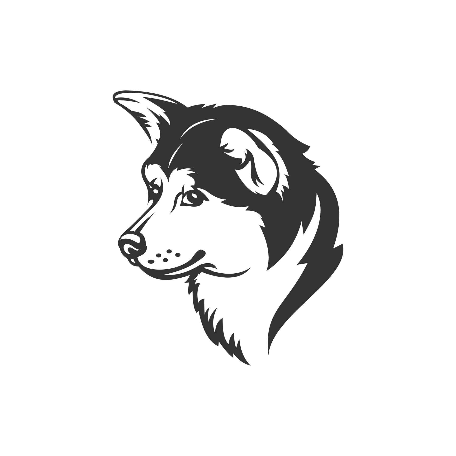 Dog mascot logo design