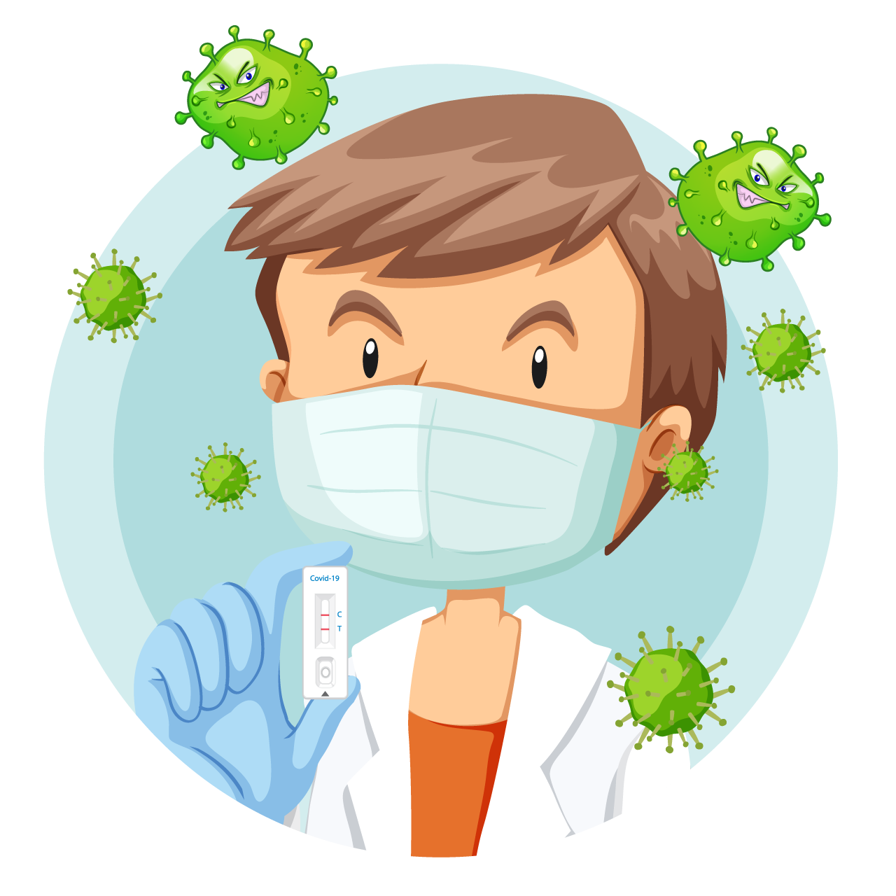 Face shield clipart covid 19 testing with antigen test kit transparent background png
