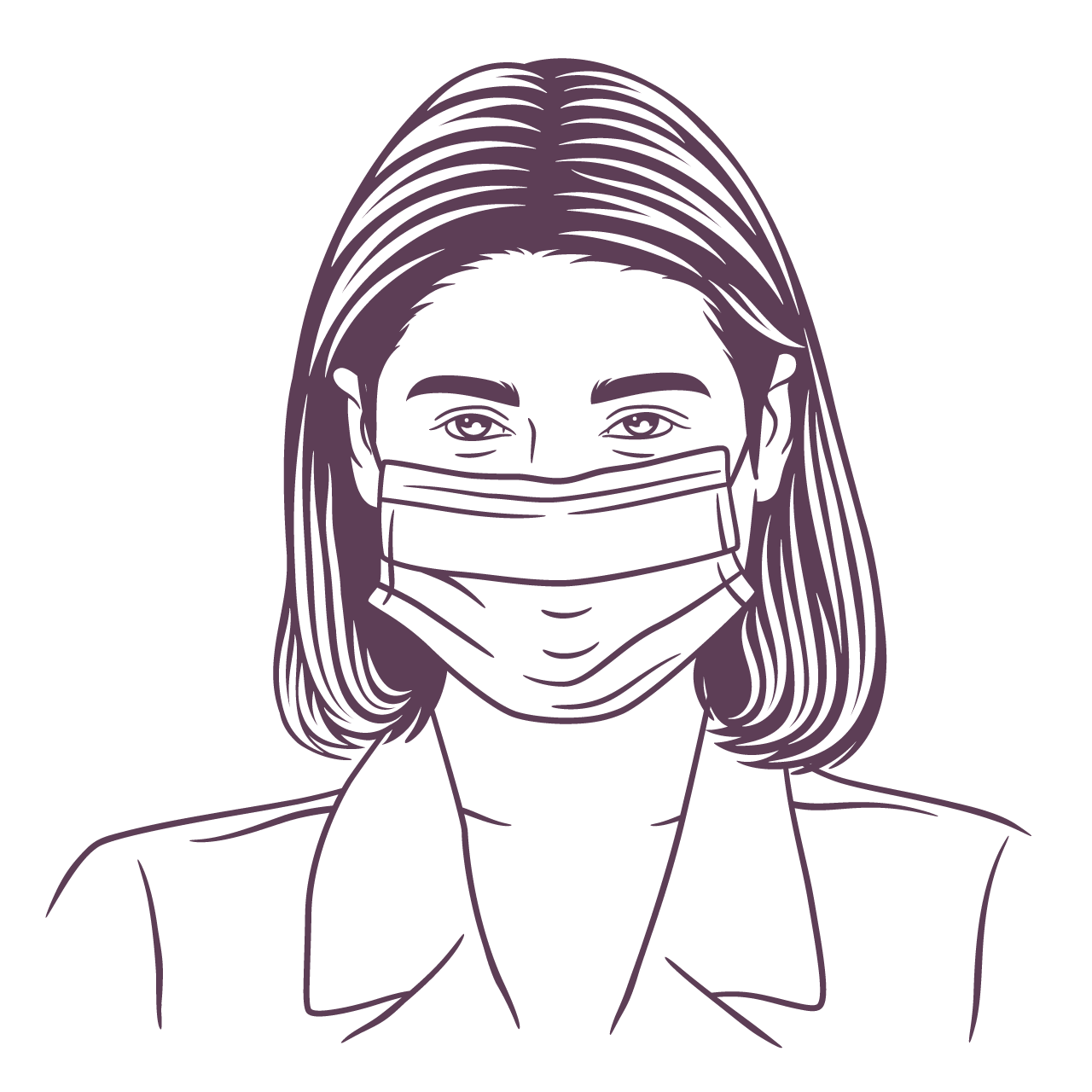 Women protective mask against virus woman wearing mask woman face shield clipart