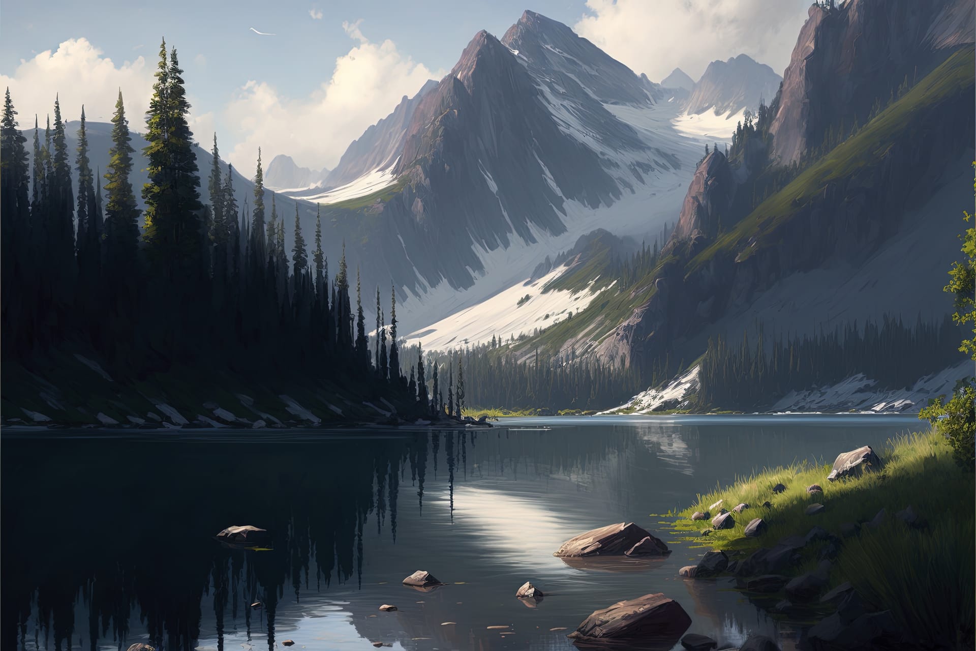 Forest clipart free peaceful lake surrounded by mountains forest