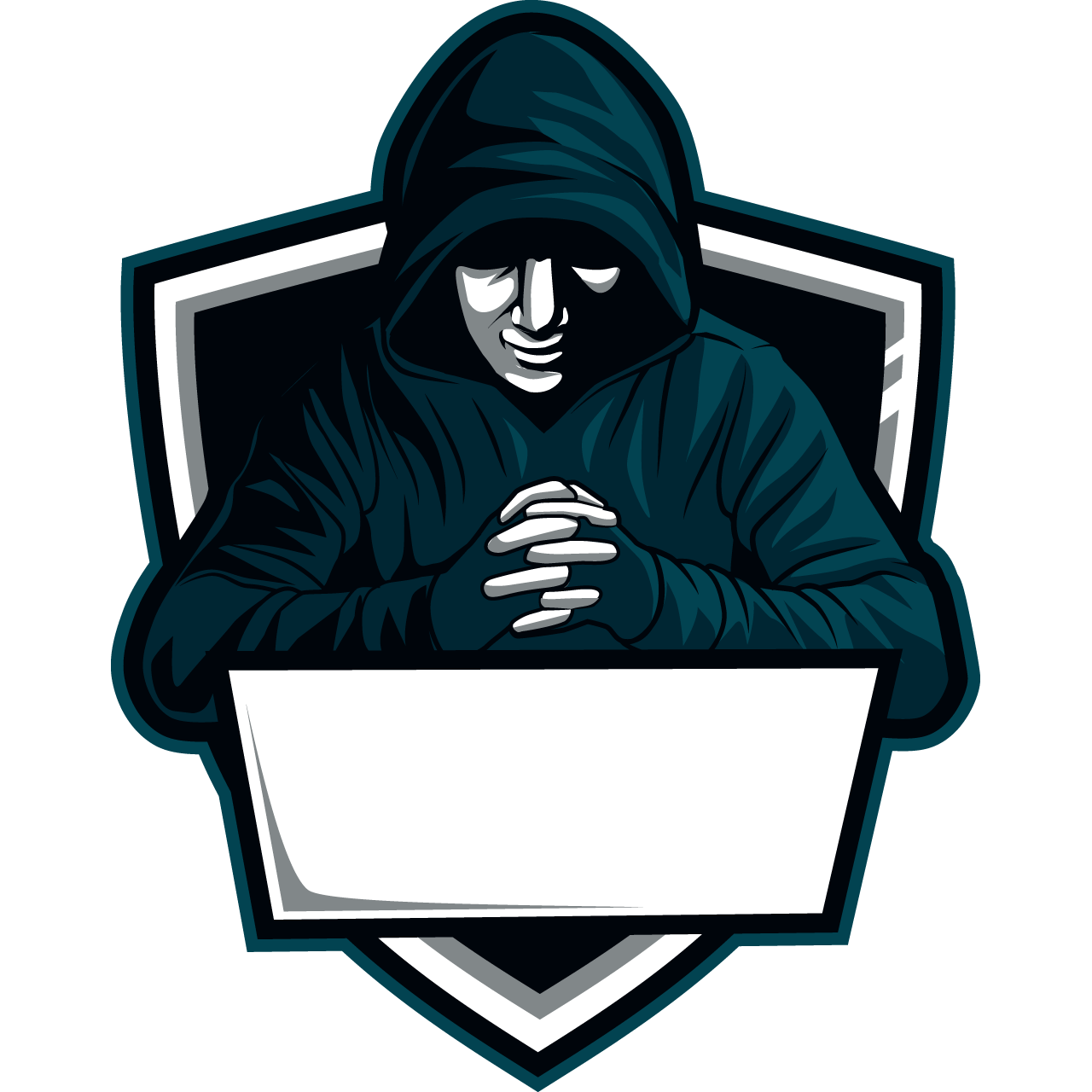 Hacker mascot sports esports logo cartoon illustration clipart image