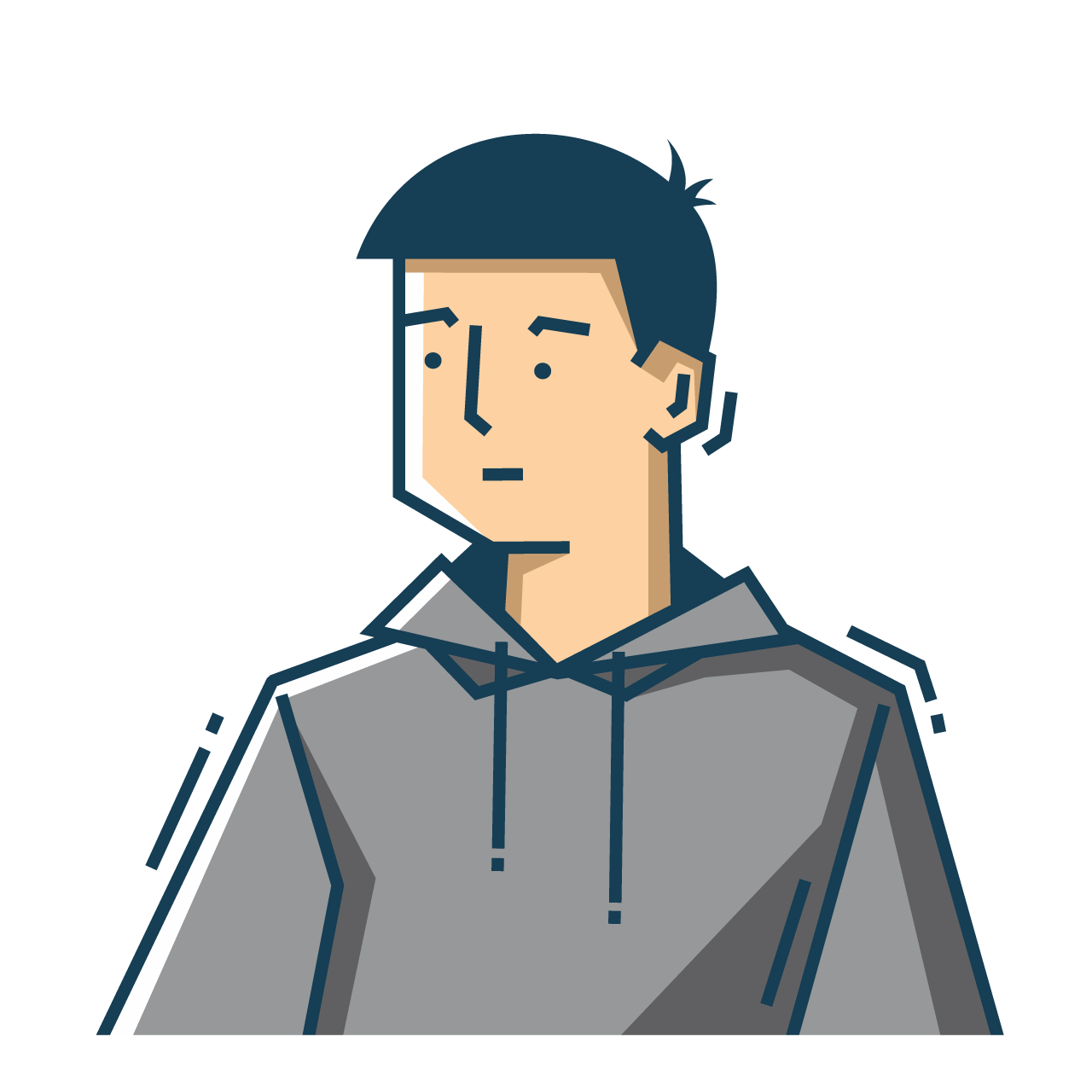 Hoodie clipart stiff guy with flat face wearing cartoon illustration transparent background image