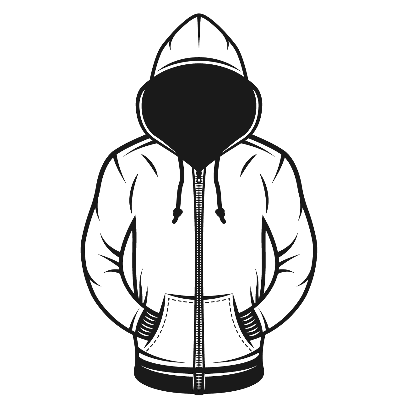 Hoodie clipart with blank face cartoon illustration transparent background image
