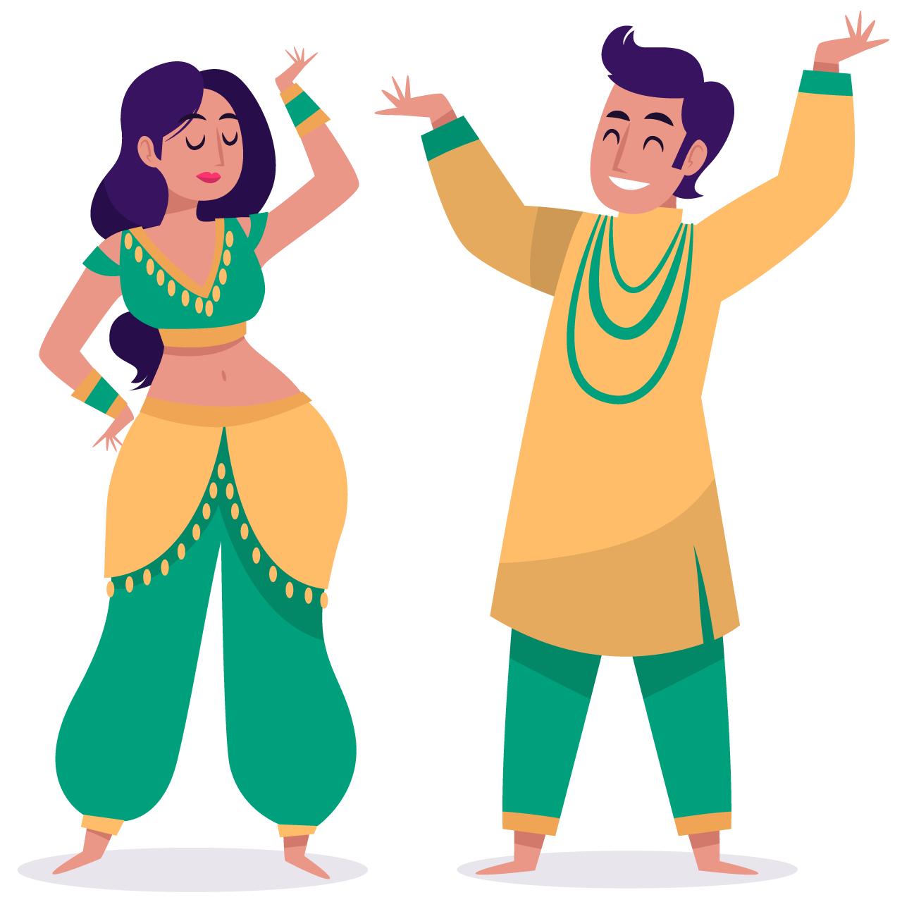 Indian wedding clipart people dancing bollywood transparent background png