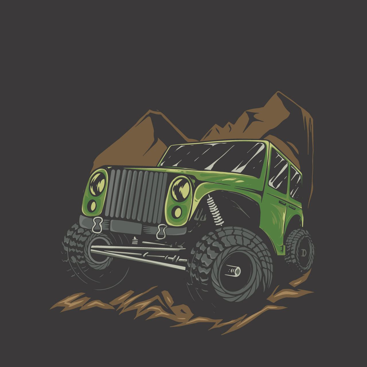 Adventure is calling offroad illustration design hand drawing sketch