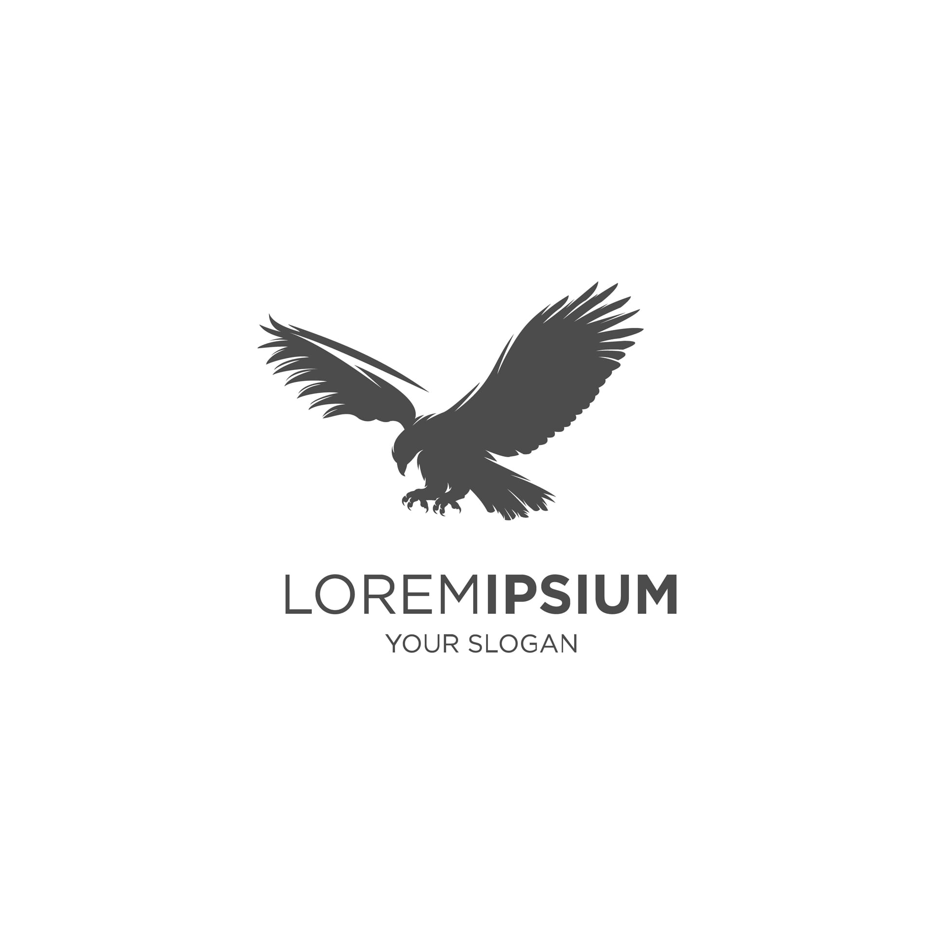 Flaying falcon silhouette logo