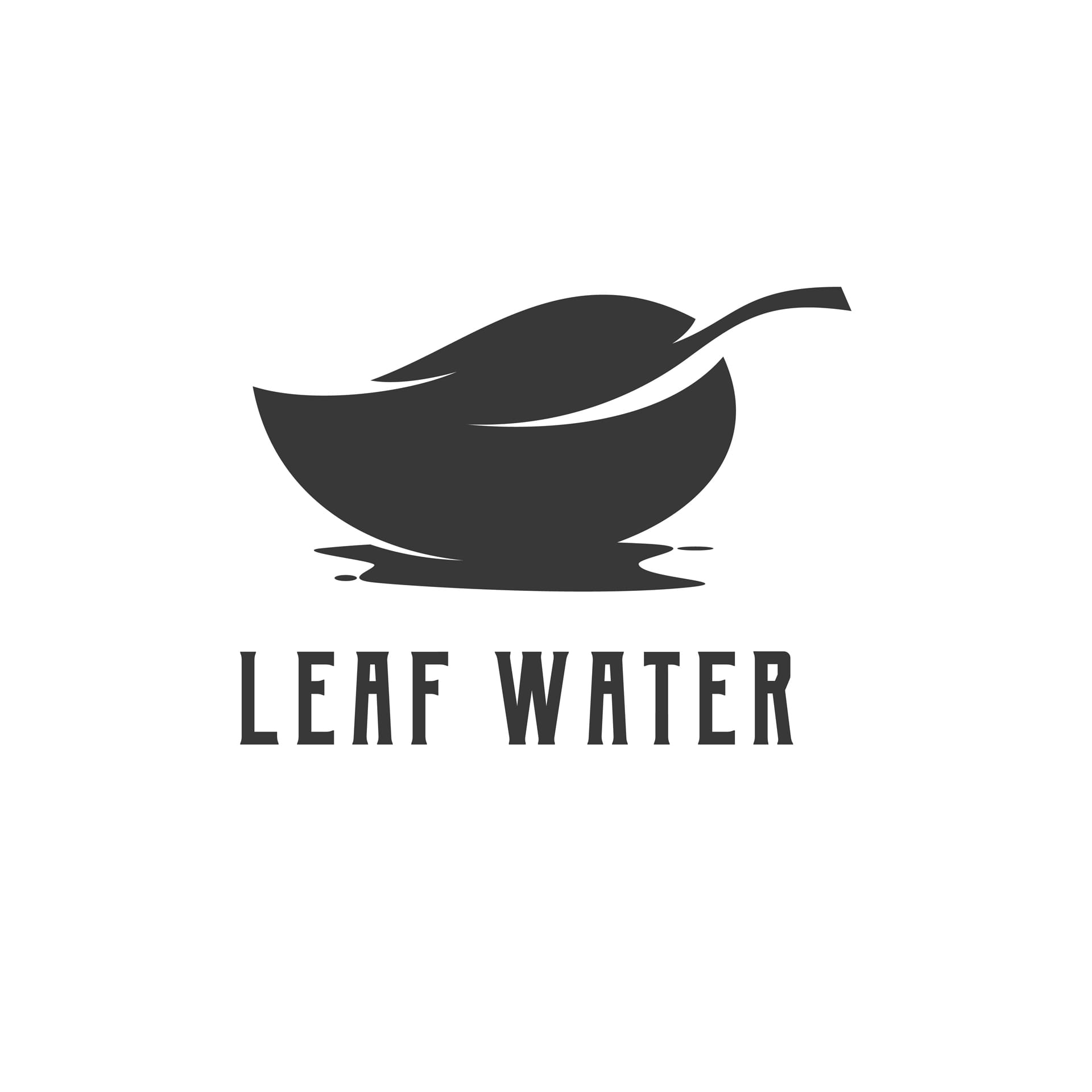 Leaf silhouette retro design illustration