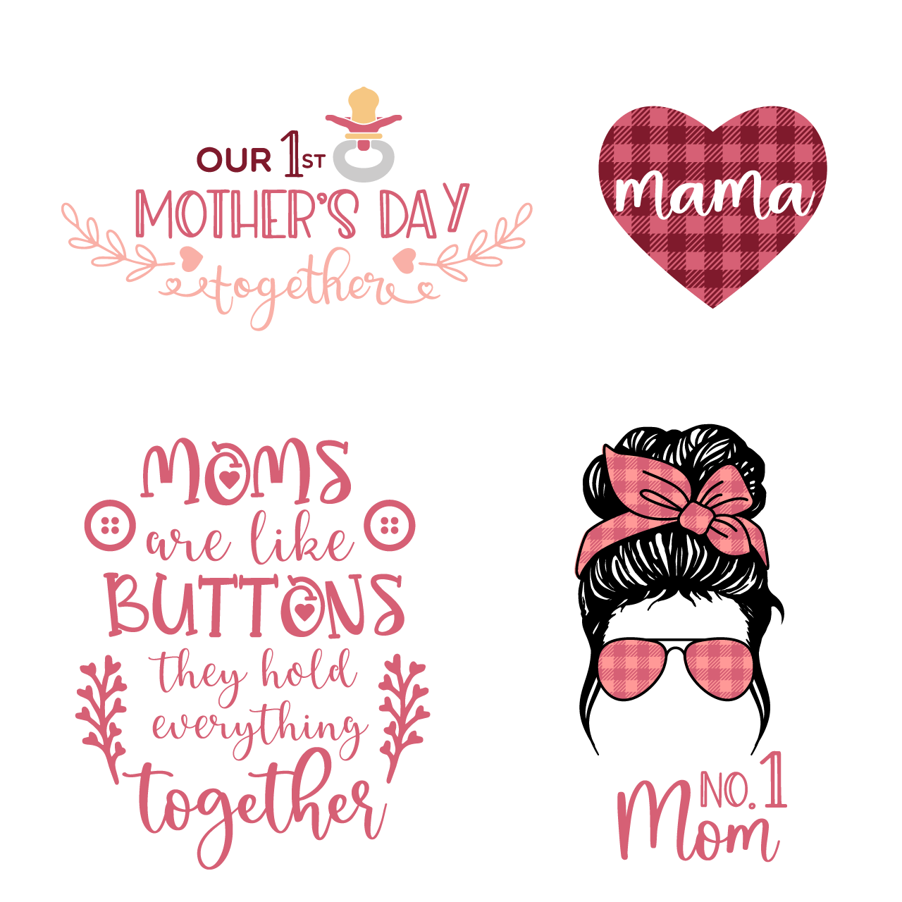 Mothers day set mothers day quote bundle designs transparent background png