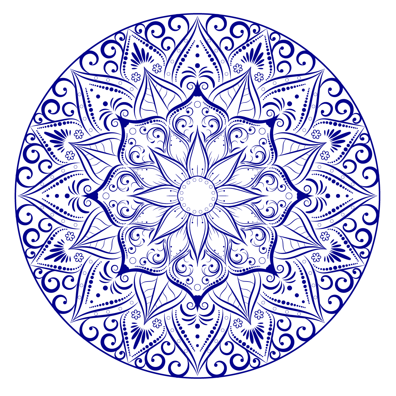 Circle pattern petal flower mandala with black whitefloral relaxation patterns unique design drawn pattern meditation relax