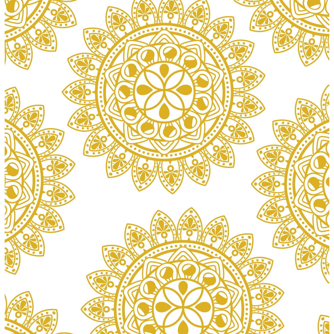 Golden mandalas pattern illustration transparent background