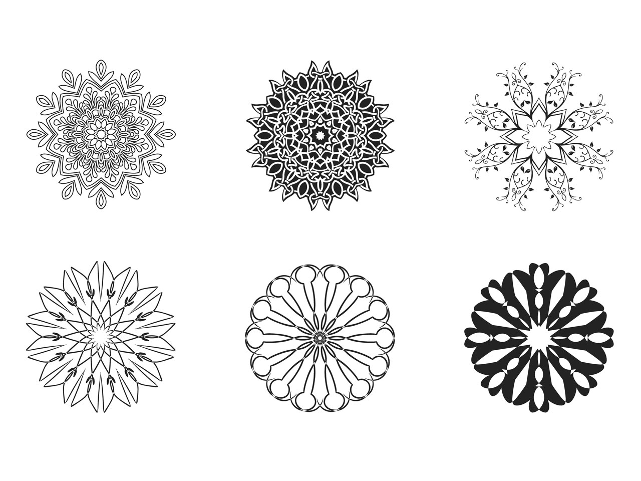 Mandala clipart design templates cartoon image