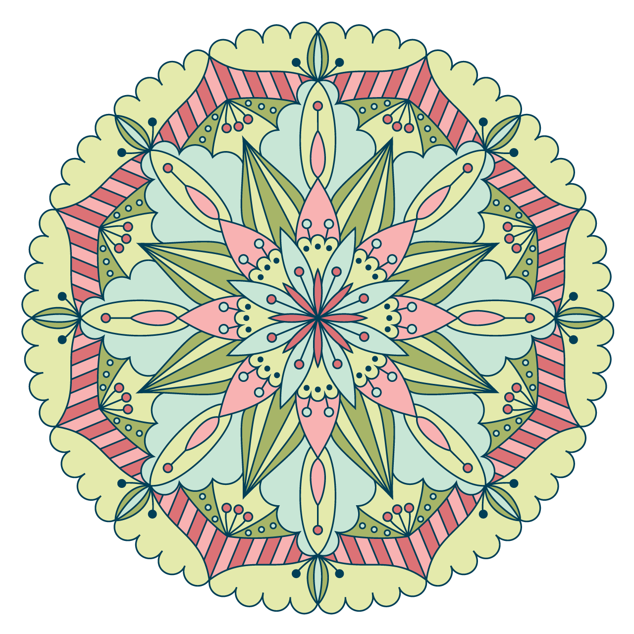 Mandala clipart illustration transparent background