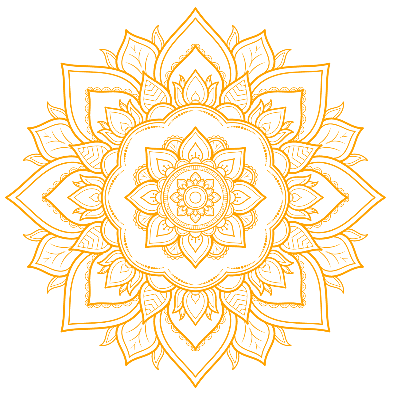 Mandala clipart pattern design with hand drawn mandala oriental pattern with petal flower concept relax meditation