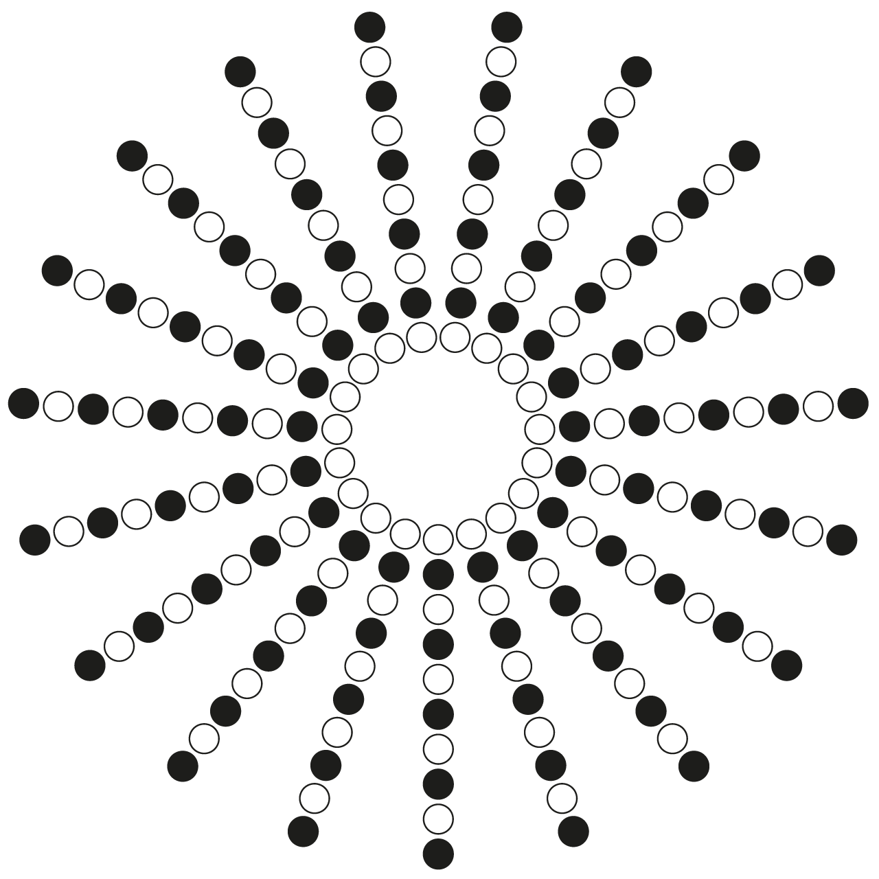 Rays dots halftone space mandala cartoon clipart illustration transparent background
