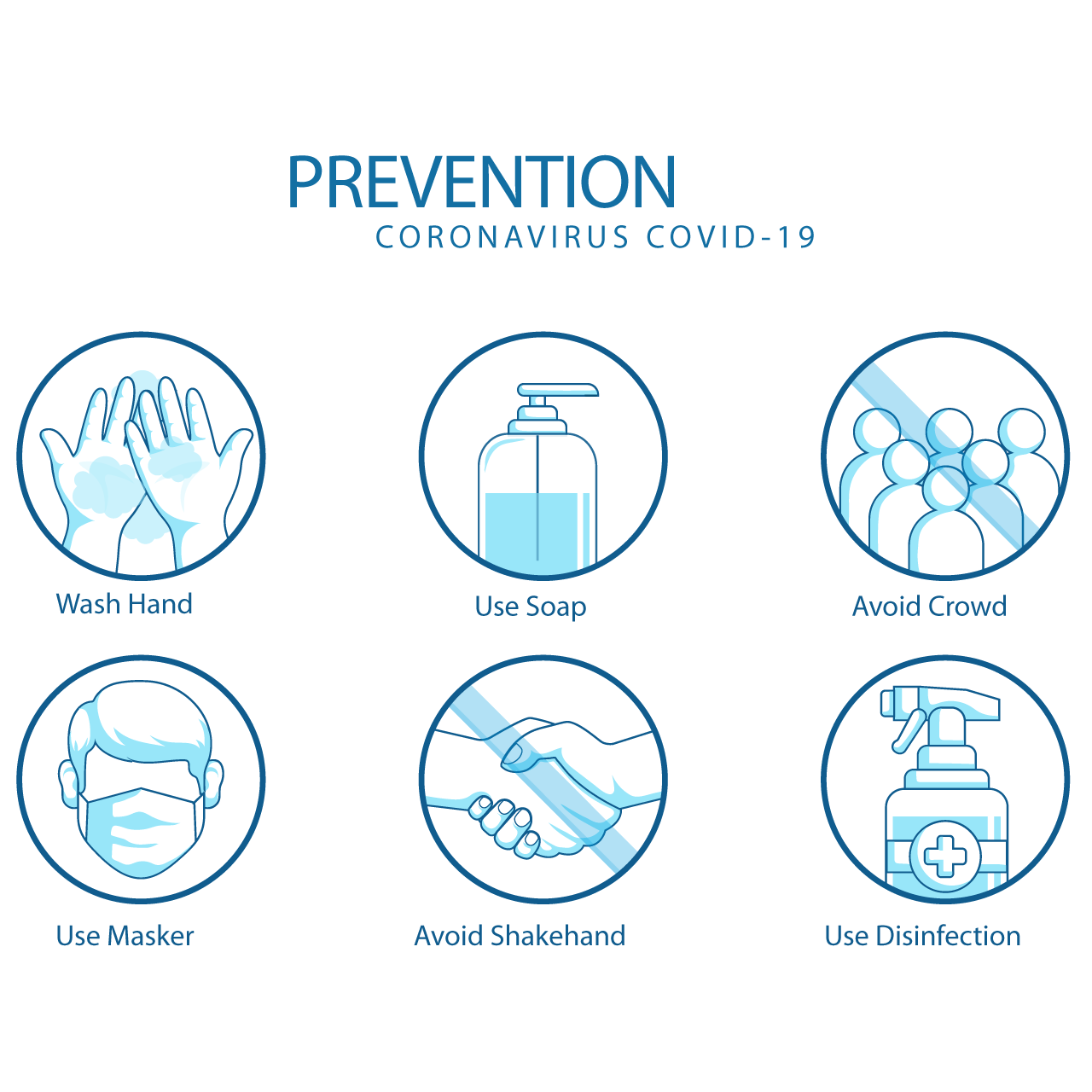 Medical clipart dos don ts prevention infographic hand drawing sketch