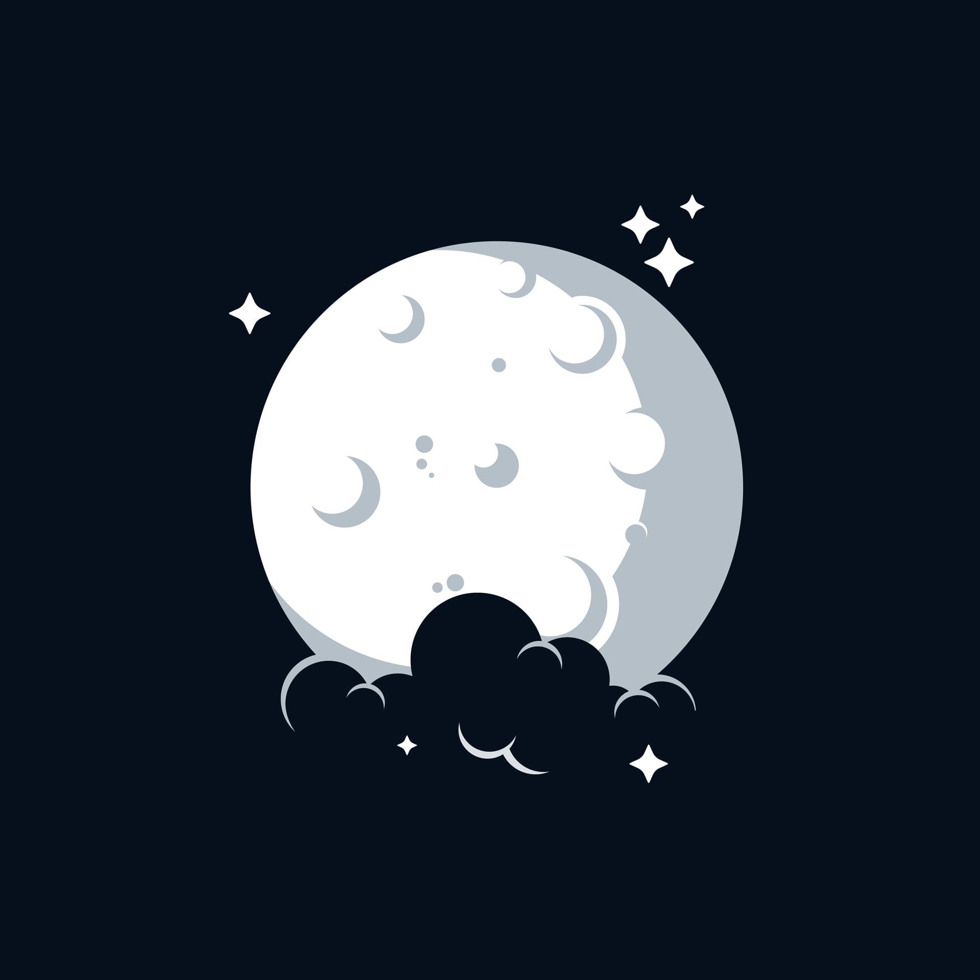 Moon clipart moon logo design template