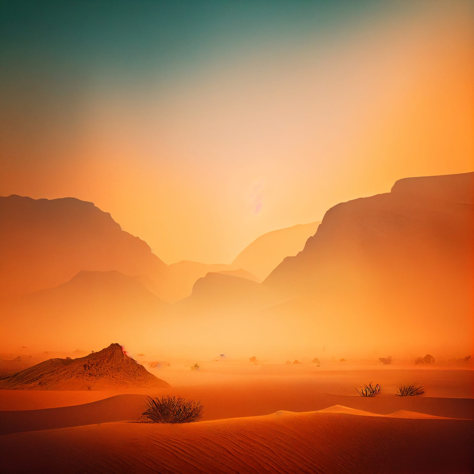 Beautiful desert landscape sunset sunrise excellent image